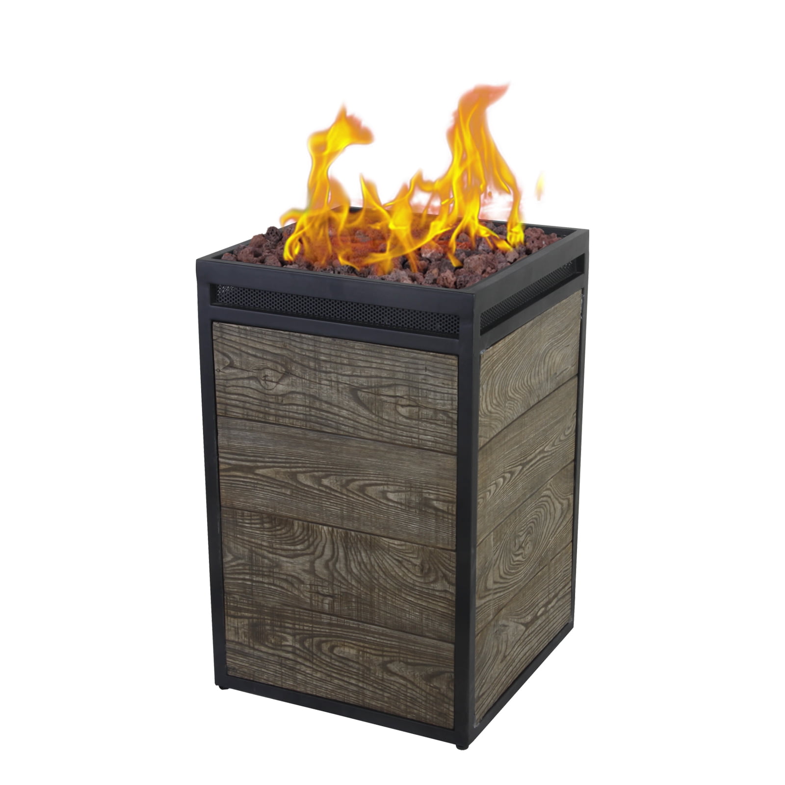 Afterglow Terrafab Grey Panels with Steel Frame 16" Square 40,000 Btu