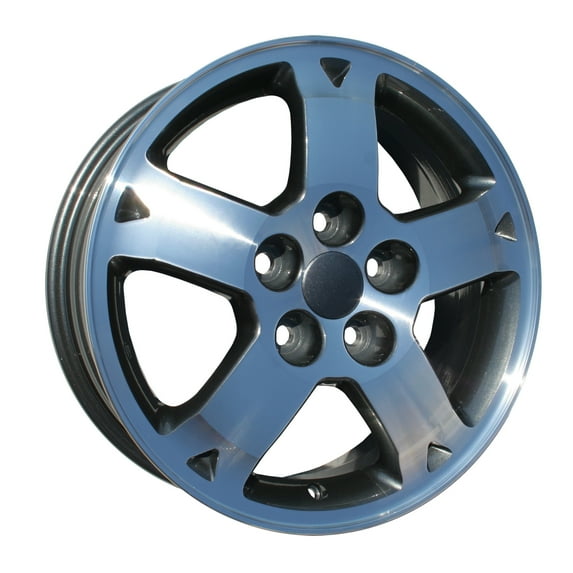 Aftermarket 2003-2005 Mitsubishi Eclipse 16x6 Alloy Wheel Dark Charcoal Metallic Textured with Machined Face-65782