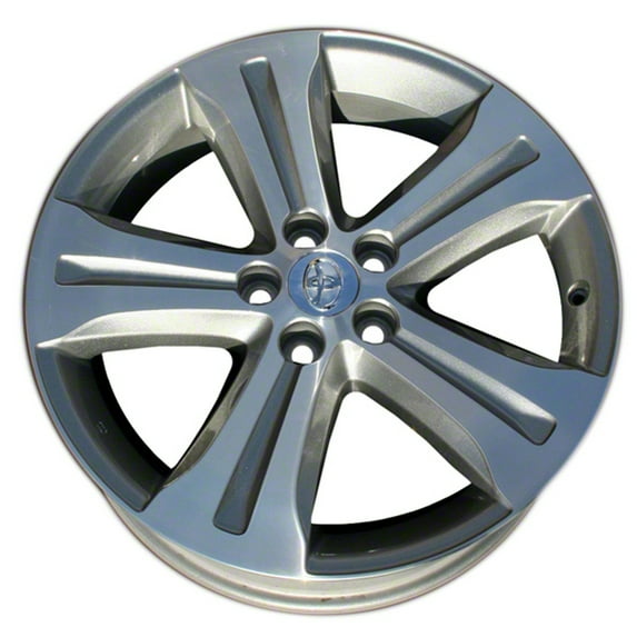 Aftermarket 2008-2013 Toyota Highlander 19x7.5 Alloy Wheel Bright Sparkle Silver Painted with Machined Face-69536