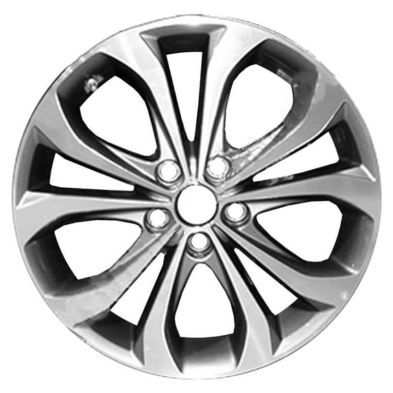 Aftermarket 2013-2015 Hyundai Sonata 18x7.5 Aluminum Wheel, Rim Machined And Medium Charcoal - 70843
