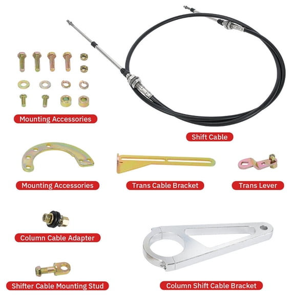 Aftermarket Column Adjustable Shifter Repair Part Steering Column Cable Shifter Kit for TH350 TH400