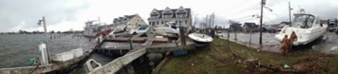 Aftermath of Hurricane Sandy Island Park Nassau County New York State USA Canvas Art - Panoramic Images (44 x 10)