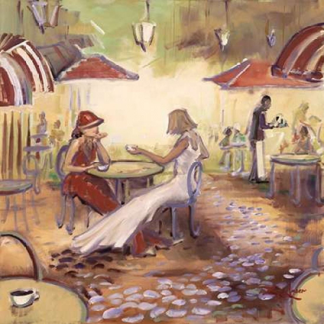 Afternoon At The Caf?© Canvas Art - Zeph Amber (24 x 24)