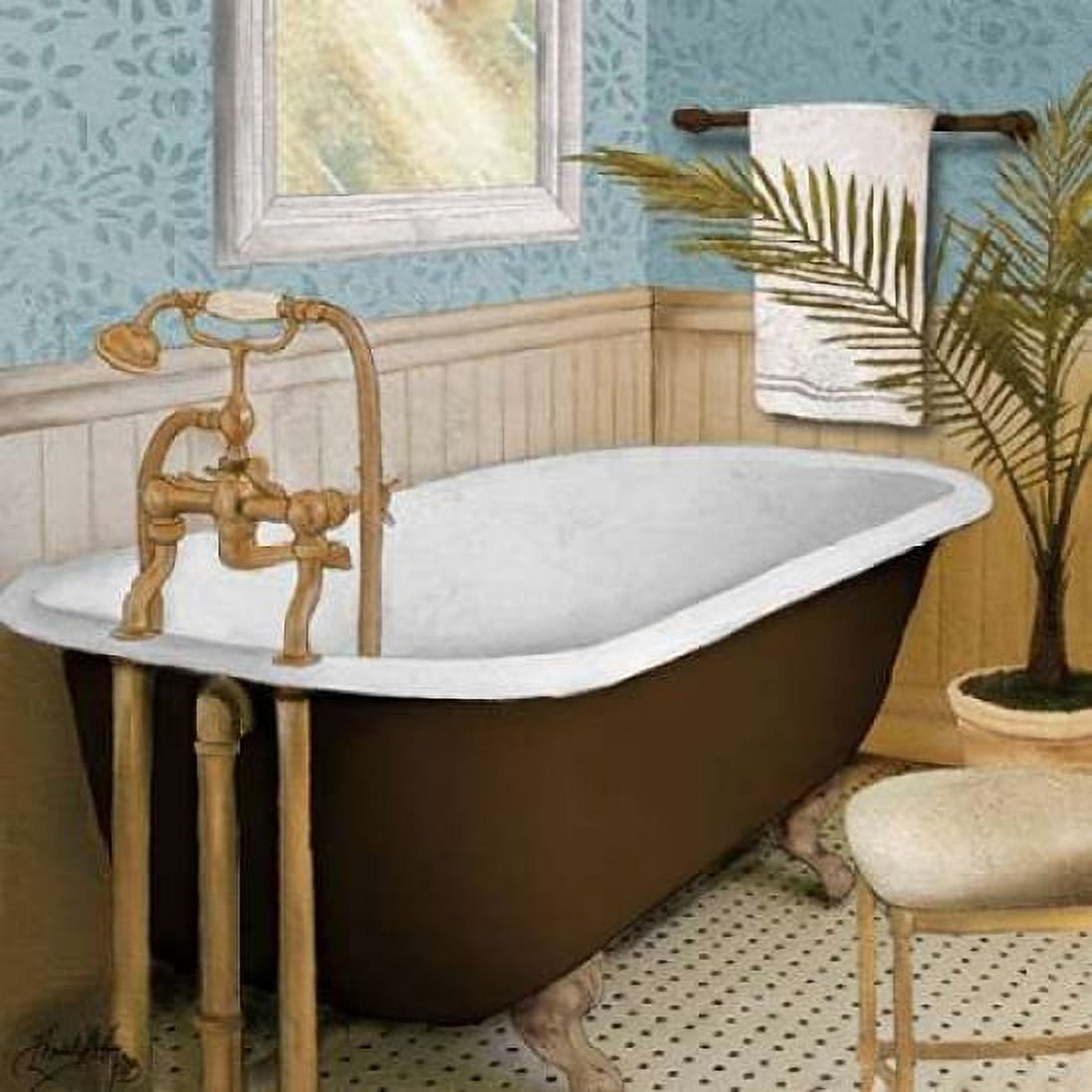 Afternoon Bath I Canvas Art - Elizabeth Medley (24 x 24)