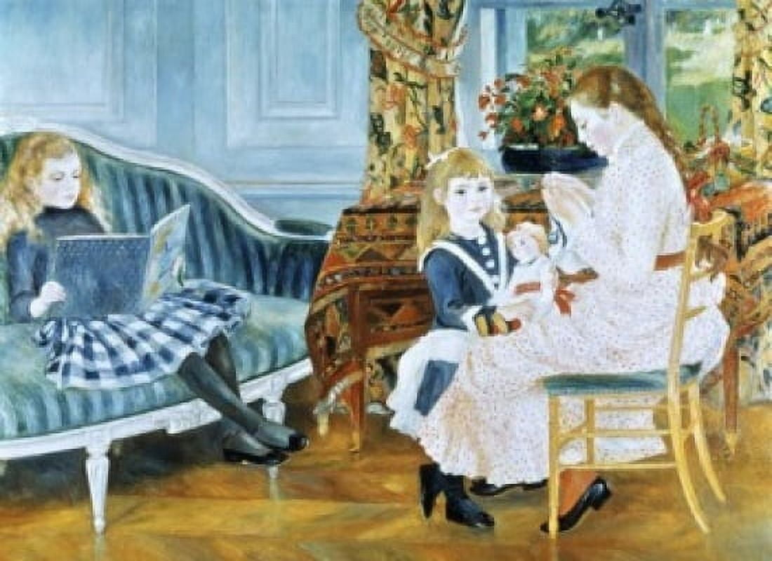 Afternoon of the Children at Wargemont 1884 Pierre-Auguste Renoir (1841-1919French) Oil on Canvas New National Gallery Berlin Germany Canvas Art - Pierre-Auguste Renoir (24 x 36)