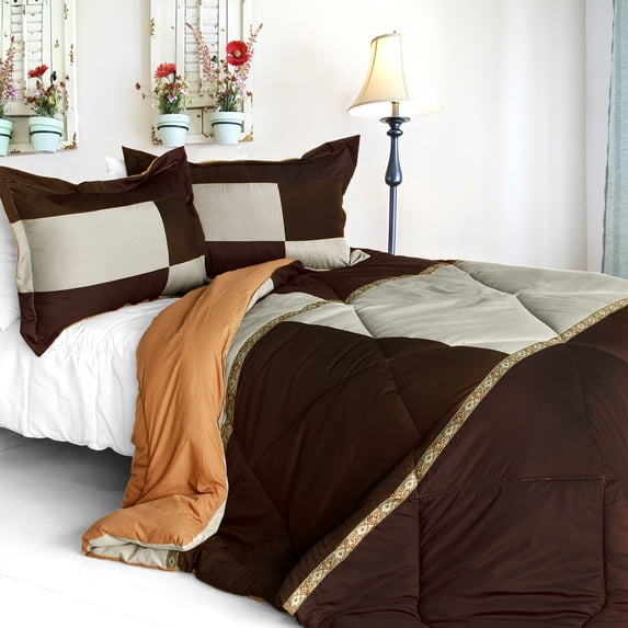Afternoon Garden Quilted Patchwork Down Alternative Comforter Set-Twin