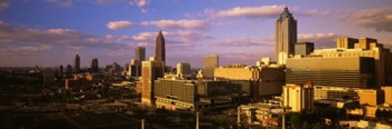 Afternoon In Atlanta Atlanta Georgia USA Canvas Art - Panoramic Images (36 x 12)
