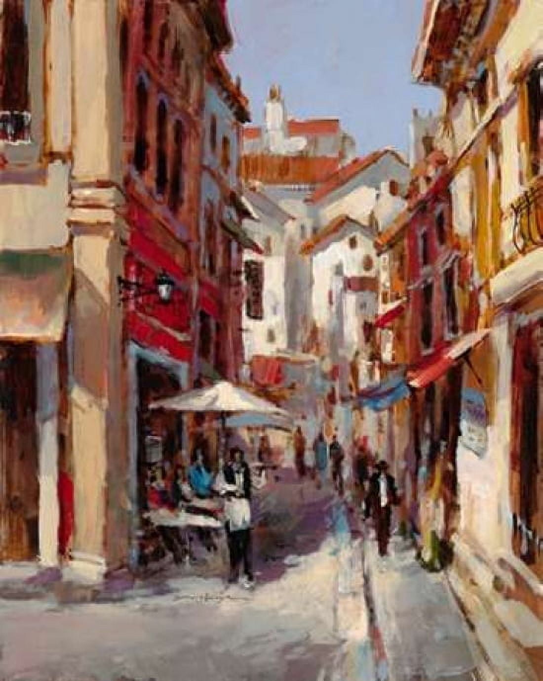 Afternoon In The Cafe Canvas Art - Brent Heighton (24 x 30)