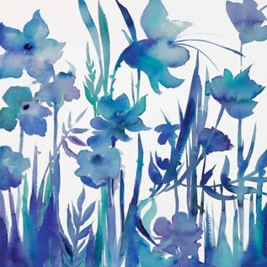 Afternoon Indigo I Canvas Art - Theresa Troise Heidel (24 x 24)