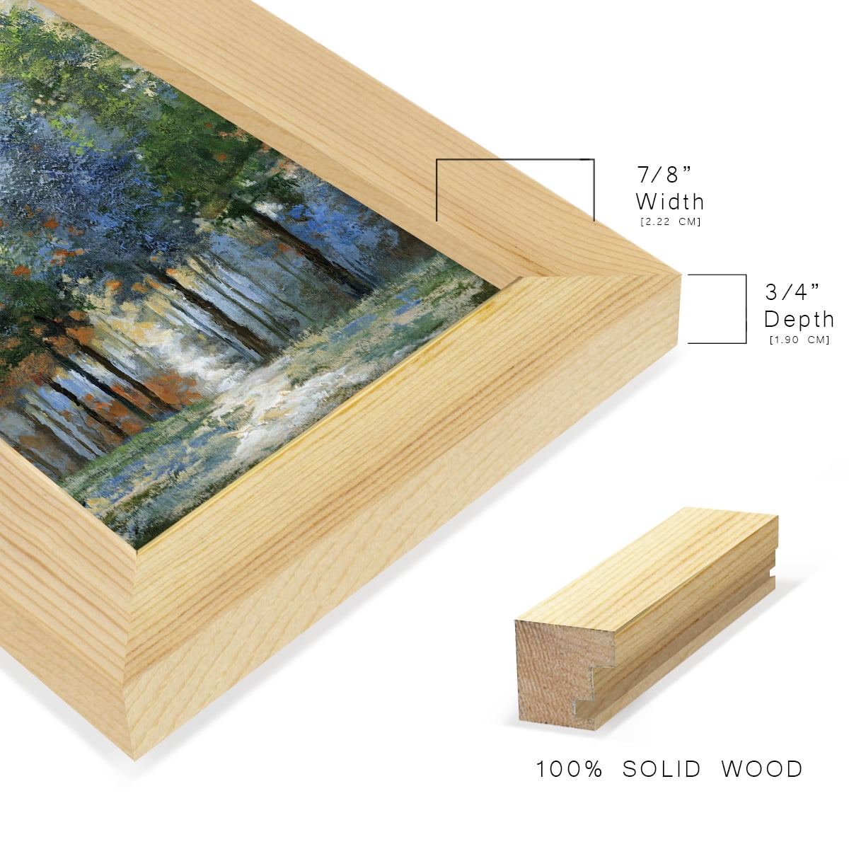 Afternoon Light -Framed Print w/glass-Natural Wood