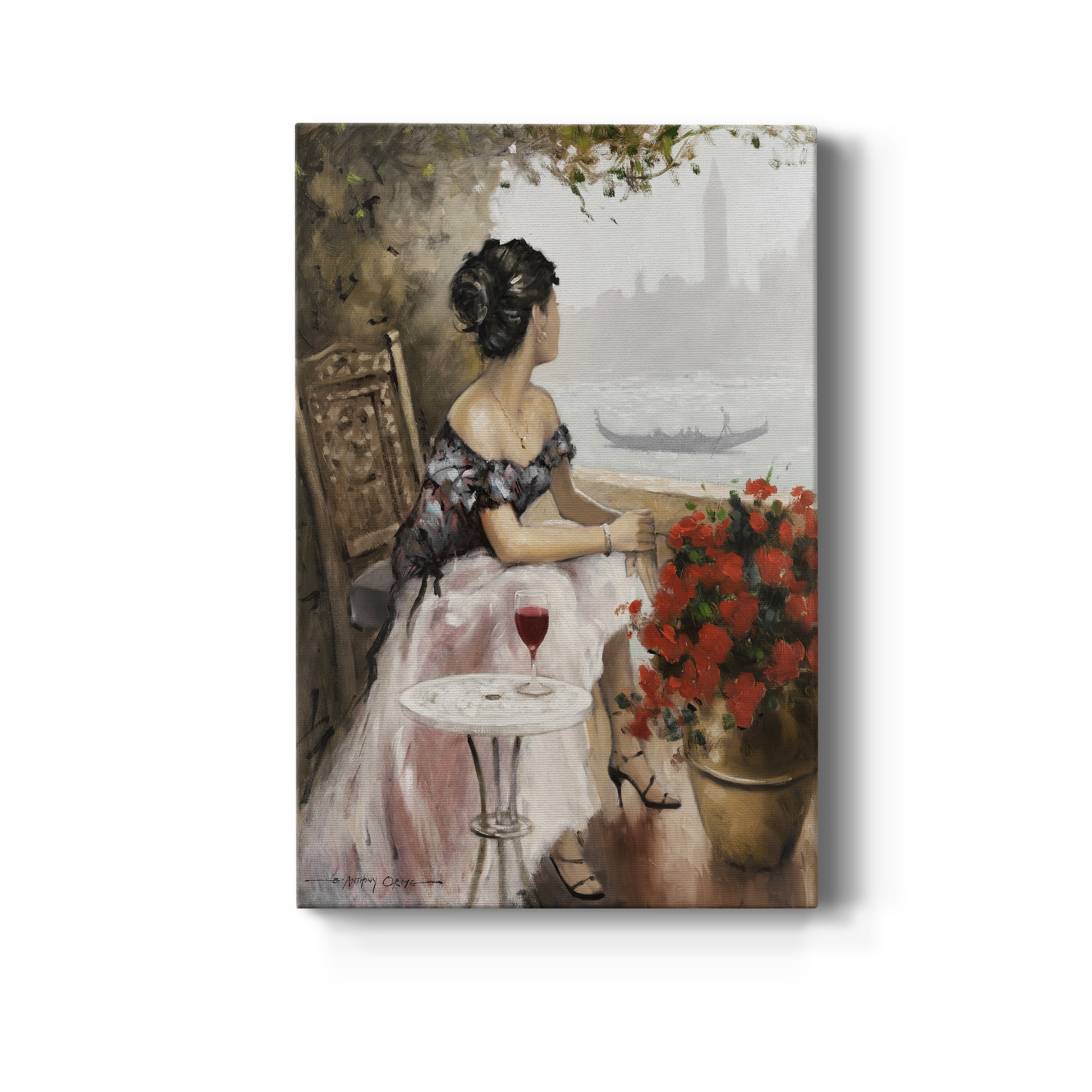 Afternoon On The Canal Premium Gallery Wrapped Canvas - Ready to Hang - 8 x 12