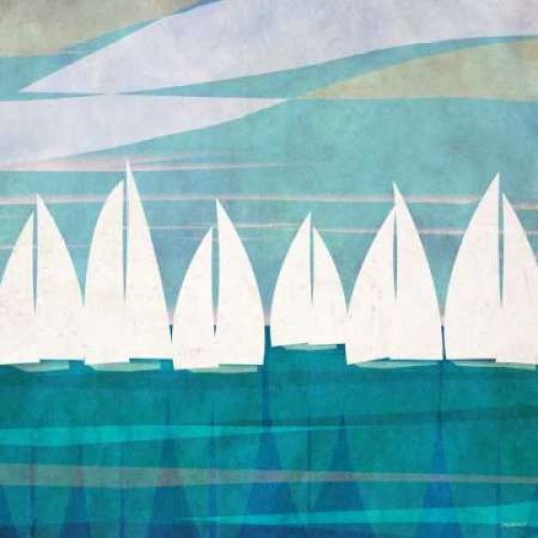 Afternoon Regatta I Canvas Art - Dan Meneely (24 x 24)