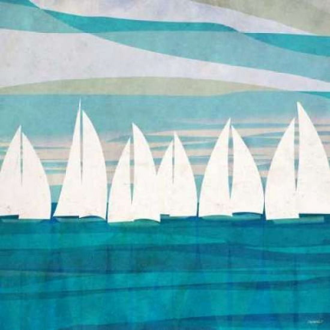 Afternoon Regatta II Canvas Art - Dan Meneely (24 x 24)