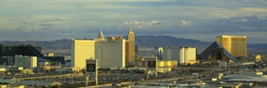 Afternoon The Strip Las Vegas NV USA Canvas Art - Panoramic Images (18 x 6)