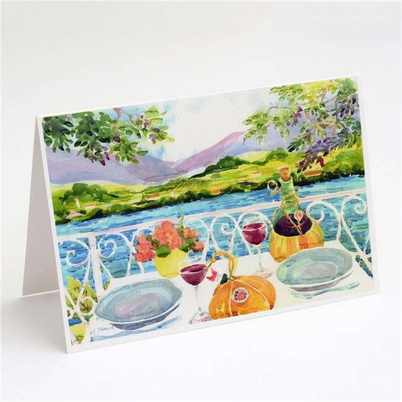 Afternoon of Grape Delights Wine Greeting Cards & Envelopes - Pack of 8