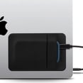 thumbnail image 1 of Afterplug 2-Pocket Adhesive Storage Pouch, Laptop Accessory Organizer for SSD, Magic Mouse, Cables - Black, 1 of 7