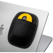 Afterplug Stick-On Mouse Holder for Laptop, Adhesive Storage Pouch Compatible with Logitech Anywhere, Pebble & Pop, Magic Mouse 1 & 2, Black