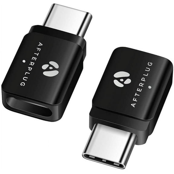Afterplug USB C Extension Adapter, USB-C Male to Female, Thunderbolt 3/4/5 Extender, 80Gbps, 8K@60Hz Video, 240W PD (2-Pack), Black