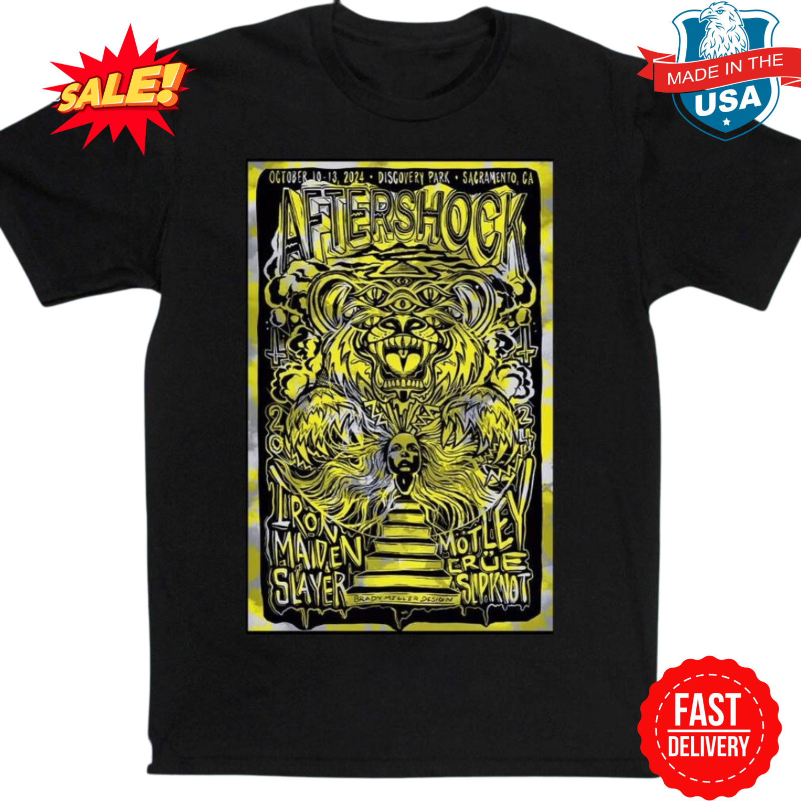 Aftershock Festival Oct 2024 Discovery Park Sacramento CA Shirt S5XL