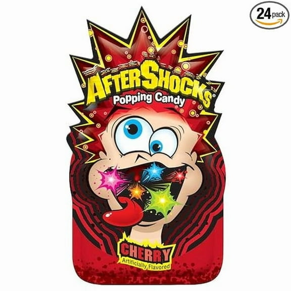 Aftershocks Cherry Popping Candy - 24 per pack -- 8 packs per case
