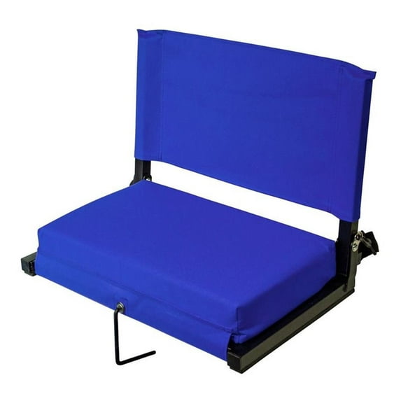 Afuera Living 16" Transitional Metal X-Large Stadium Chairs in Blue