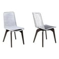 thumbnail image 1 of Afuera Living 19" Modern Wood Patio Dining Chair in Silver (Set of 2), 1 of 8