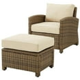 thumbnail image 1 of Afuera Living 2-Piece Wicker / Rattan Armchair & Ottoman in Sand/Weathered Brown, 1 of 4