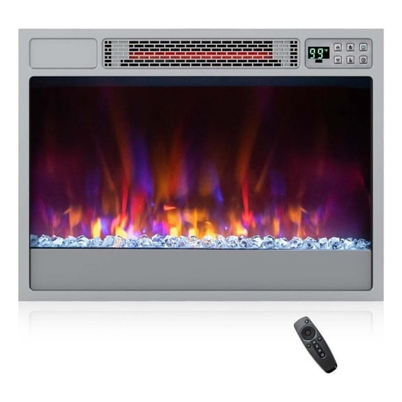 Afuera Living 23" Infrared Quartz Electric Fireplace Insert with Remote Control