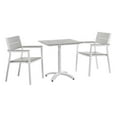 thumbnail image 1 of Afuera Living 3-Piece Modern Aluminum Patio Dining Set in White/Light Gray, 1 of 5