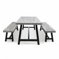 thumbnail image 1 of Afuera Living 3 Piece Outdoor Acacia Wood Dining Set in Light Gray, 1 of 33