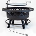thumbnail image 1 of Afuera Living 32" Roundup Fire Pit with Cooking Shelf in Black, 1 of 6
