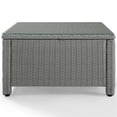 thumbnail image 1 of Afuera Living 32" Square Glass Top Wicker Patio Coffee Table in Gray, 1 of 8