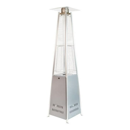 Afuera Living 42000 BTU's Metal Round Outdoor Patio Heater in Silver