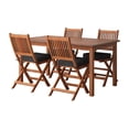 thumbnail image 1 of Afuera Living 5 Piece Hard Wood Outdoor Dining Set in Natural, 1 of 10