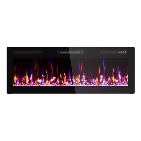 Afuera Living 50-Inch WiFi Black Electric Fireplace 750W/1500W with App & Remote