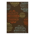 thumbnail image 1 of Afuera Living 90x63" Indoor/Outdoor Fabric Floral Area Rug in Brown/Blue, 1 of 13