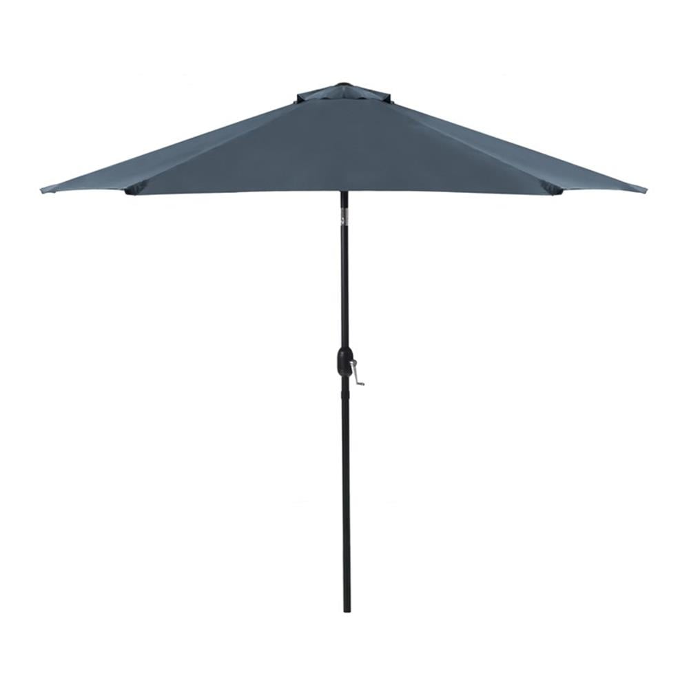 articulated patio umbrella Afuera Living 9Ft Navy Adjustable Articulated Tilting Fabric Patio Umbrella
