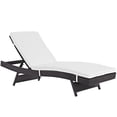 thumbnail image 1 of Afuera Living Aluminum and Rattan Patio Chaise in Espresso / White, 1 of 4