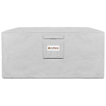 Afuera Living Contemporary 37" Square Fire Pit Protective Cover in Light Gray
