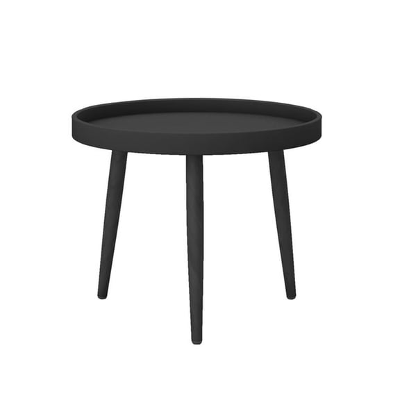 Afuera Living Contemporary Plastic and Steel 24" Chat Table in Black