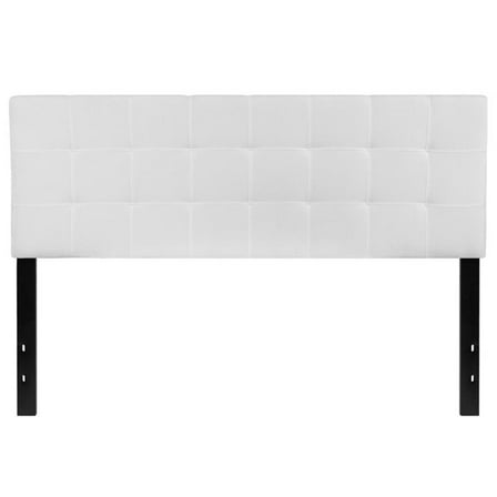 Afuera Living Contemporary Queen Fabric Panel Headboard in White