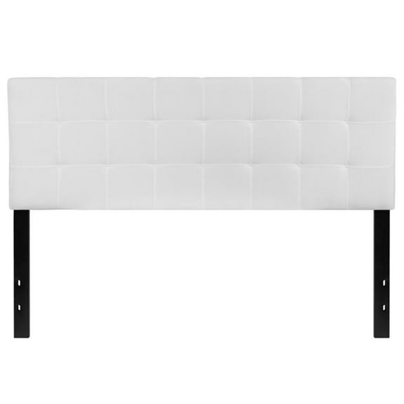 Afuera Living Contemporary Queen Fabric Panel Headboard in White