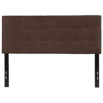 Afuera Living Contemporary Tufted Full Panel Headboard in Dark Brown