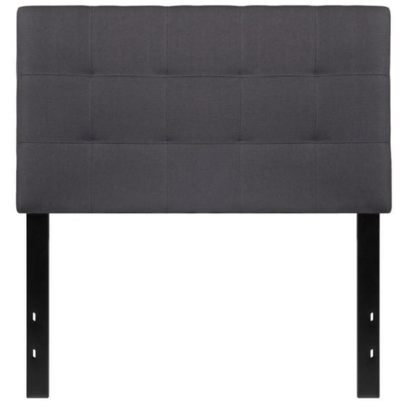 Afuera Living Contemporary Twin Fabric Panel Headboard in Dark Gray