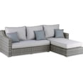 thumbnail image 1 of Afuera Living Contemporary Wicker Patio Storage Sectional in Gray, 1 of 9