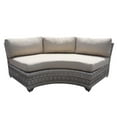 thumbnail image 1 of Afuera Living Curved Armless Hand Woven Outdoor Wicker Patio Sofa in Beige, 1 of 1