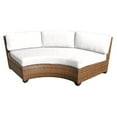 thumbnail image 1 of Afuera Living Curved Armless Hand Woven Wicker Patio Sofa in White (Set of 2), 1 of 1