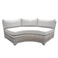 thumbnail image 1 of Afuera Living Curved Armless Hand Woven Wicker Patio Sofa in White (Set of 2), 1 of 1