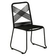 thumbnail image 1 of Afuera Living Metal Outdoor Rope Chairs in Black Finish (Set of 2), 1 of 3