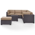 thumbnail image 1 of Afuera Living Modern 5 Piece Wicker Patio Sectional Set in Brown and Mocha, 1 of 6